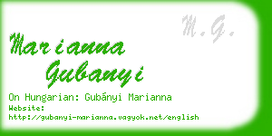 marianna gubanyi business card