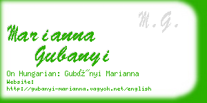 marianna gubanyi business card